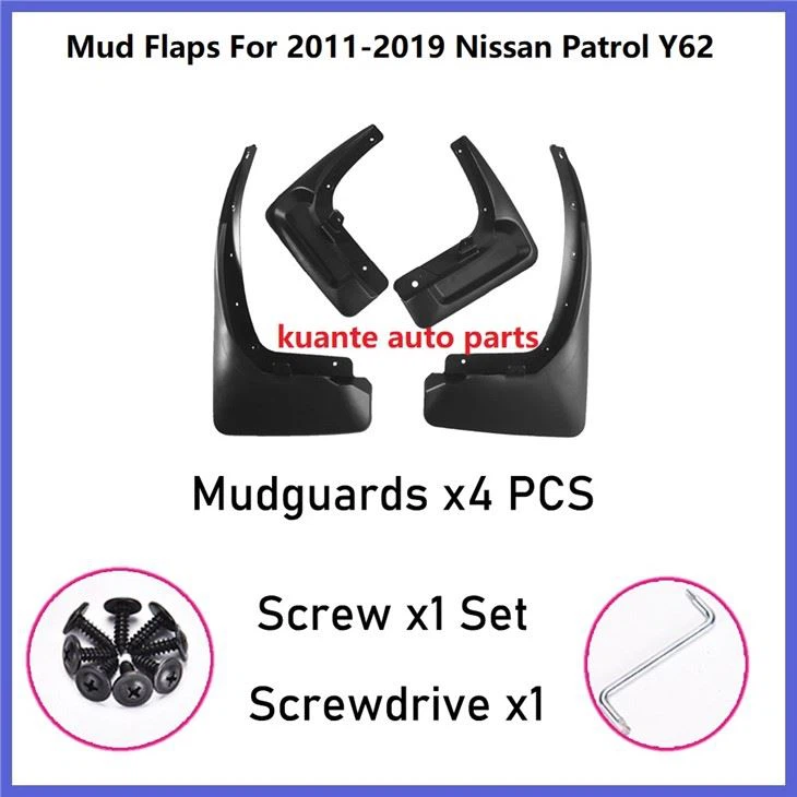 Araba Mudguards Çamur Flaplar için 2011-2019 Nissan Armada Platin Patrol Y62