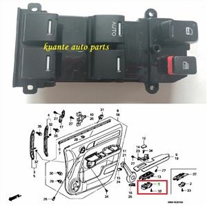 35750-SWA-J01 Honda CR-V için Ana Güç Pencere Anahtarı 2007-2011 35750SWAK01