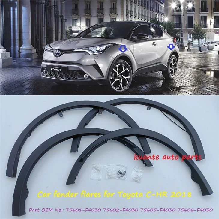 Toyota CHR İçin Komple Çamurluk Genişleticileri 2018 75601-F4030 75602-F4030 75605-F4030 75606-F4030